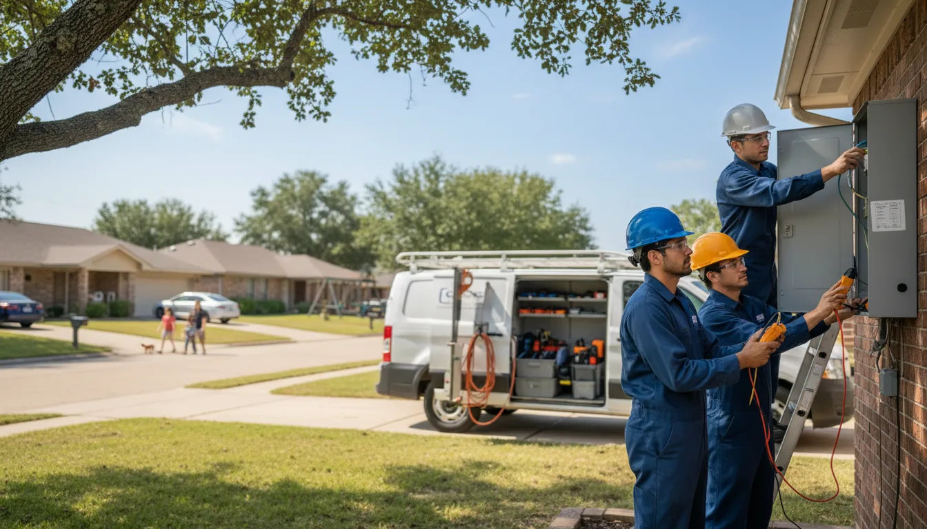 Certified electrician providing emergency electrical services in Poy Sippi, WI